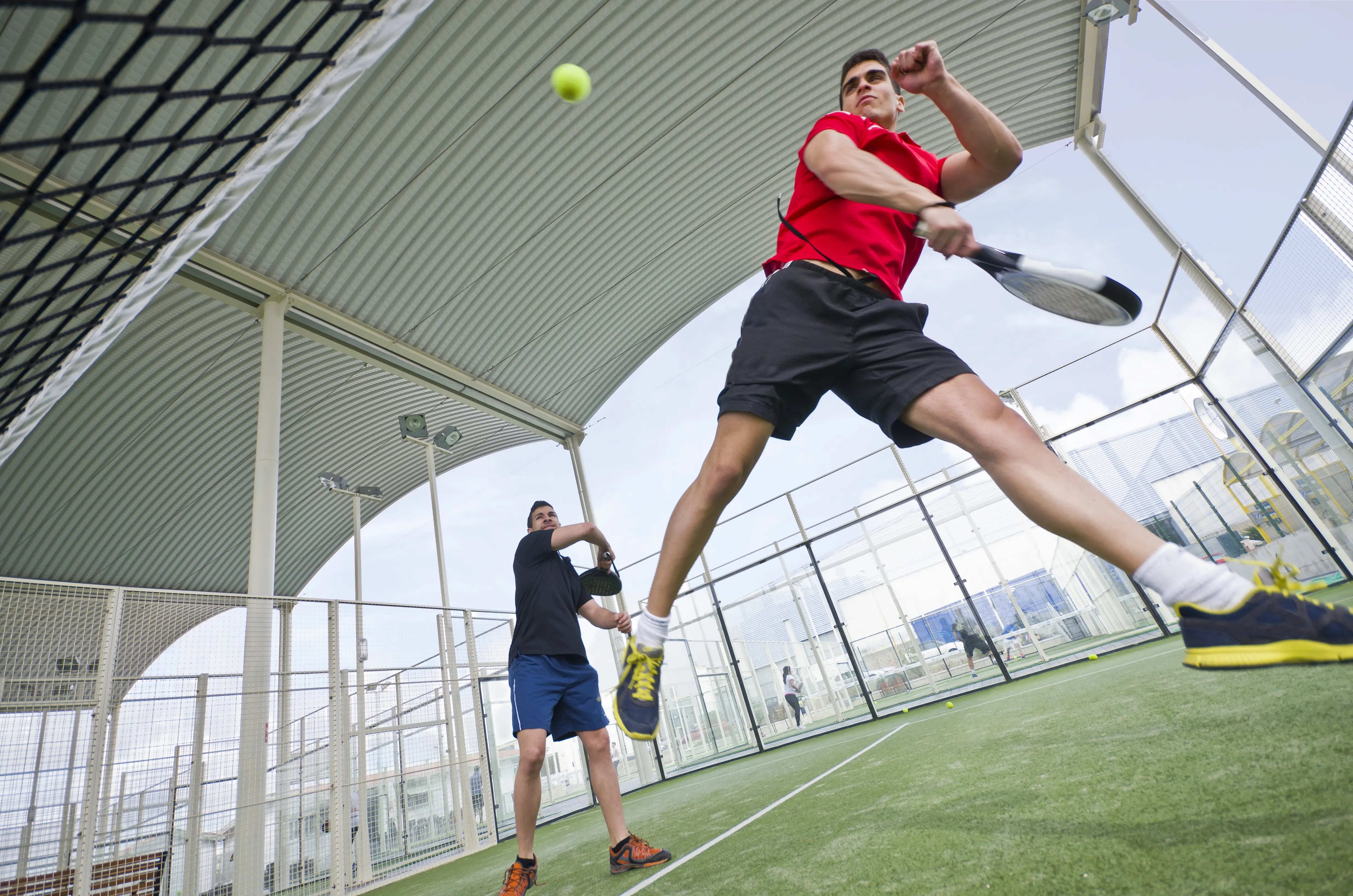 People playing padel